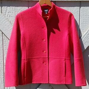 EILEEN FISHER Off-Pink Wool Cashmere Blend Felted Soft Jacket Sz SMALL